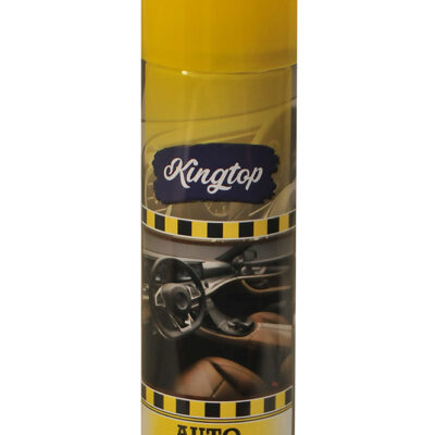 Kingtop marka, araç içi torpido ve plastik aksamlar için limon kokulu, 210 ml hacimli oto göğüs parlatıcı silikon bakım spreyi.