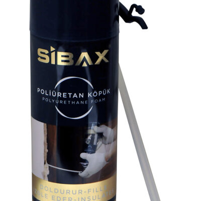 Sibax marka NS13 kodlu, kapı, pencere montajı ve boşluk doldurma izolasyon işlemleri için kendinden pipetli sıkım aparatına sahip 200 ml poliüretan köpük.